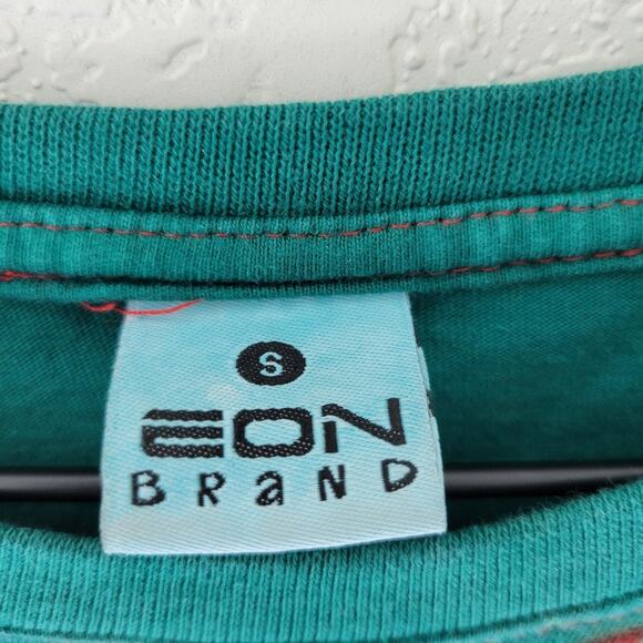 Eon Brand Tie Dyed Short Sleeve T-Shirt Size Small Green - Picture 3 of 4